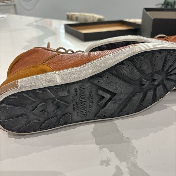 BLACKSTONE men’s leather ankle  boots NIB SIZE EU 44 US 10.5-11 - Picture 7 of 8